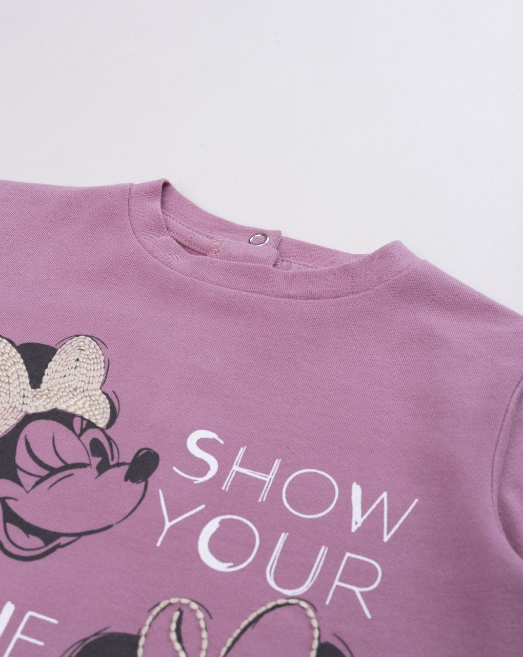T-shirt manica lunga bimba rosa "minnie"