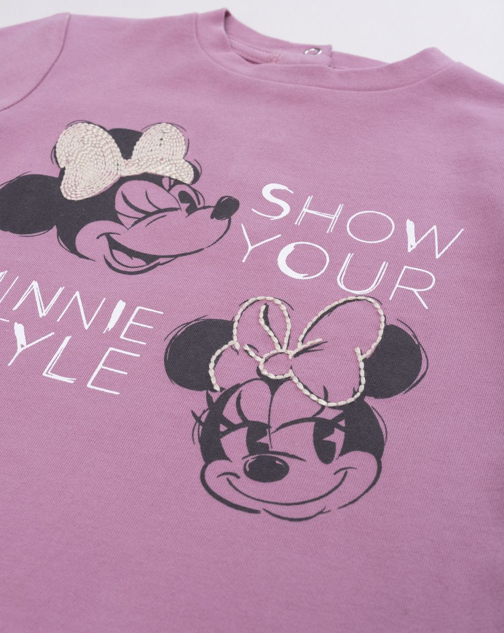 T-shirt manica lunga bimba rosa "minnie"