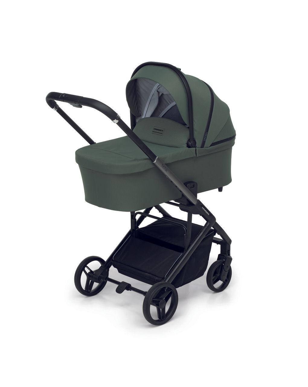 Trio tictoc + seggiolino rek black+ adattatore - olive - foppapedretti