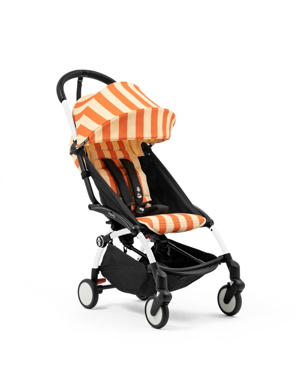 Passeggino con telaio white e rivestimento colorato 6+ riviera capri - stokke® yoyo®