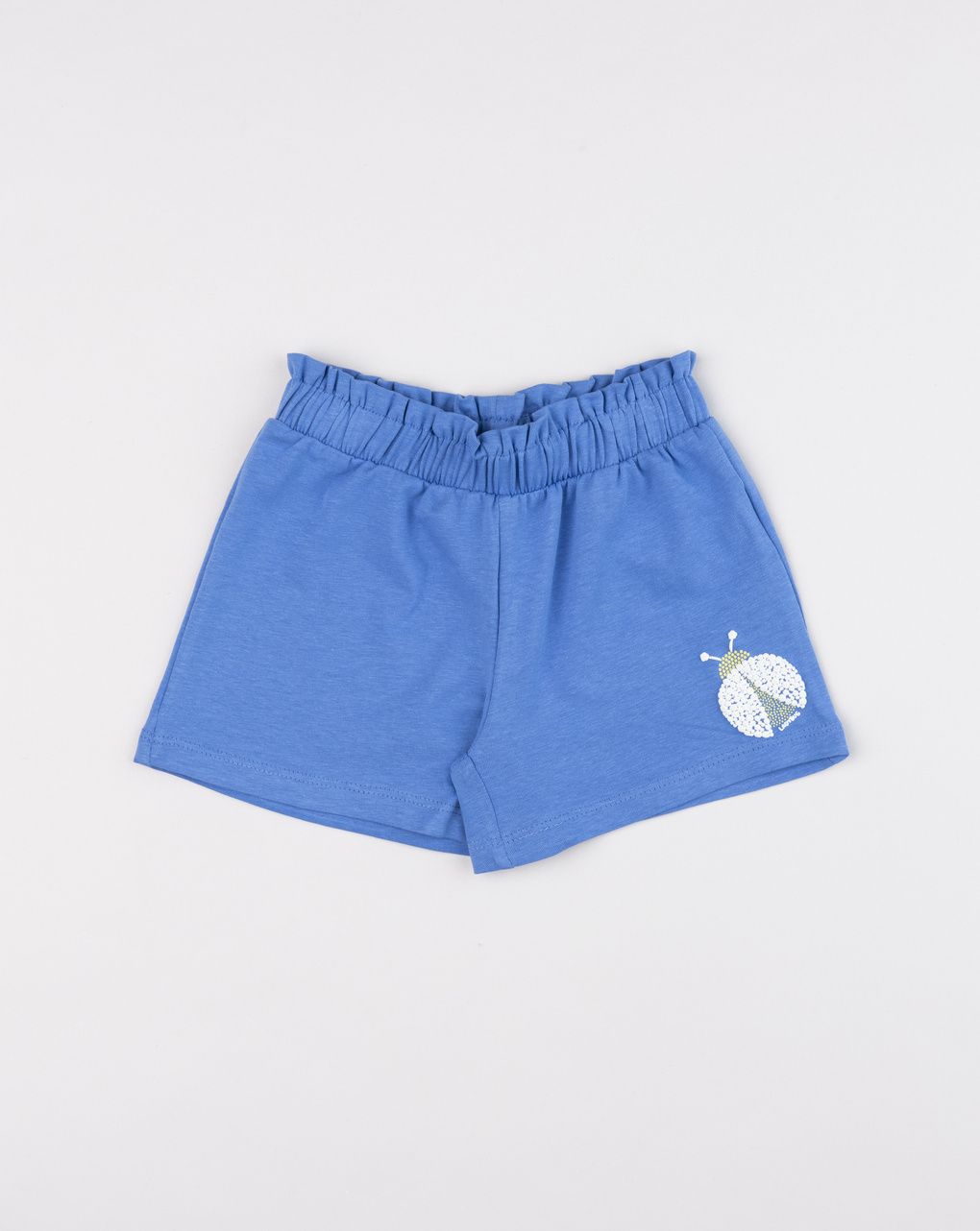 Shorts bimba blu stampa coccinella
