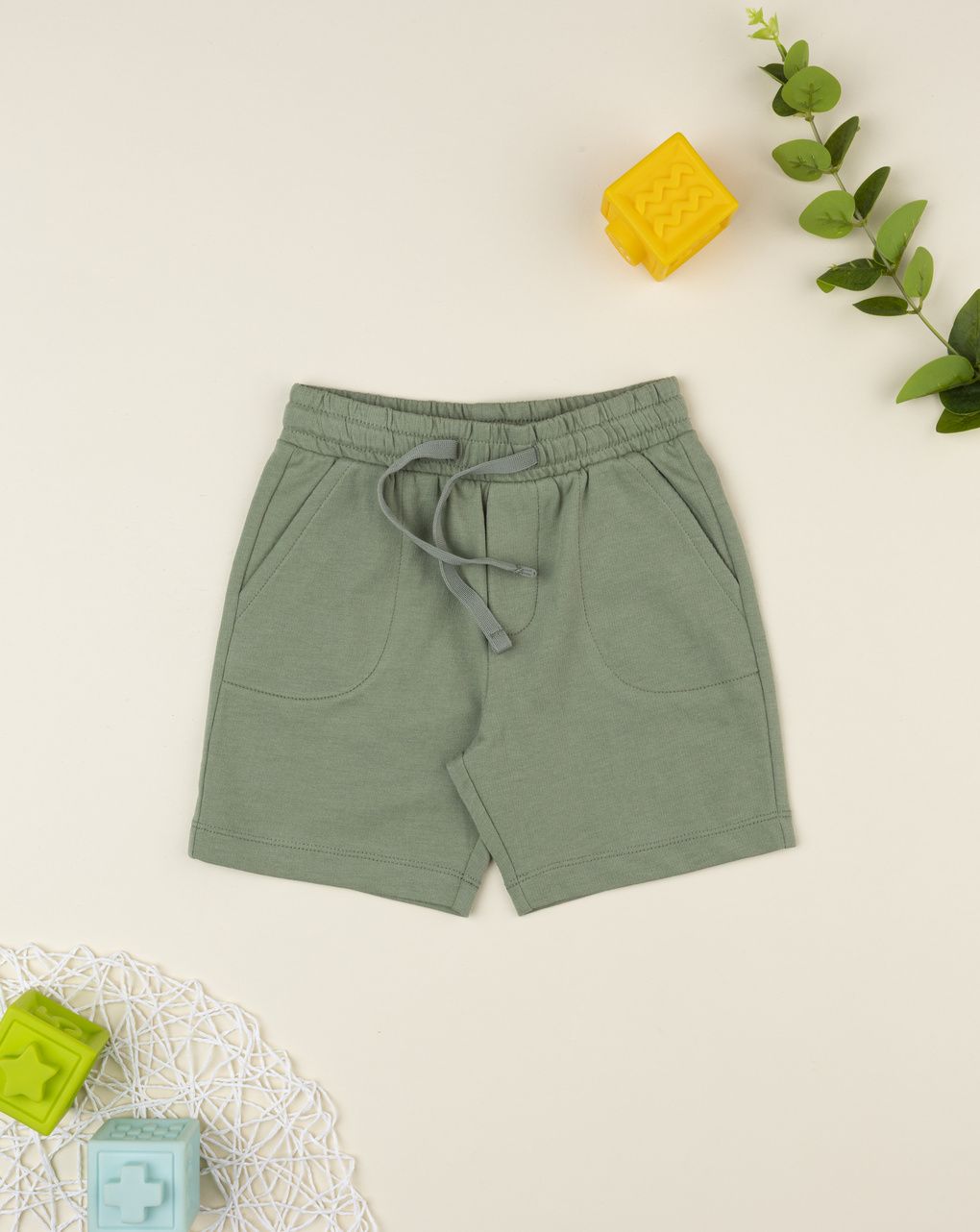Shorts bimbo verde militare