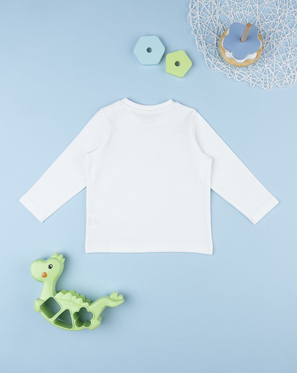 T-shirt bimbo tinta unita bianco