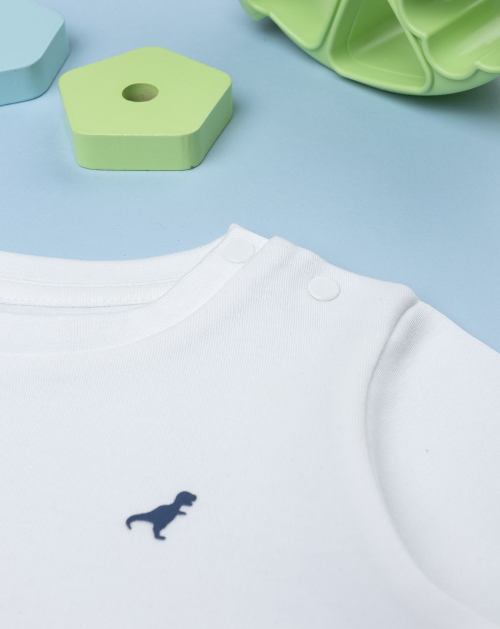 T-shirt bimbo tinta unita bianco