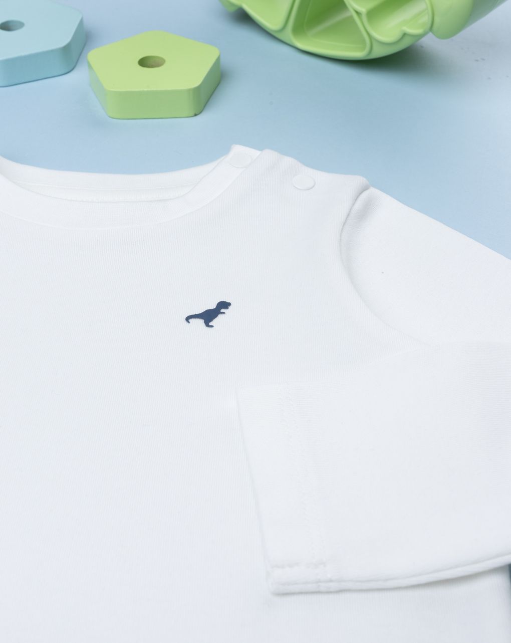 T-shirt bimbo tinta unita bianco