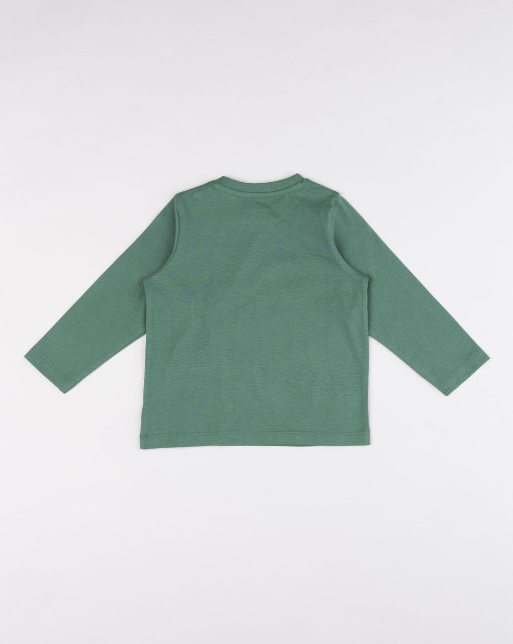 T-shirt manica lunga bimbo verde con dinosauri