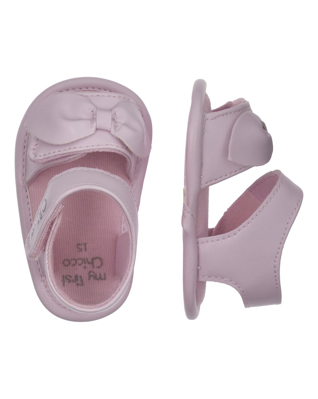 Sandali neonata rosa con fiocco - chicco oviola
