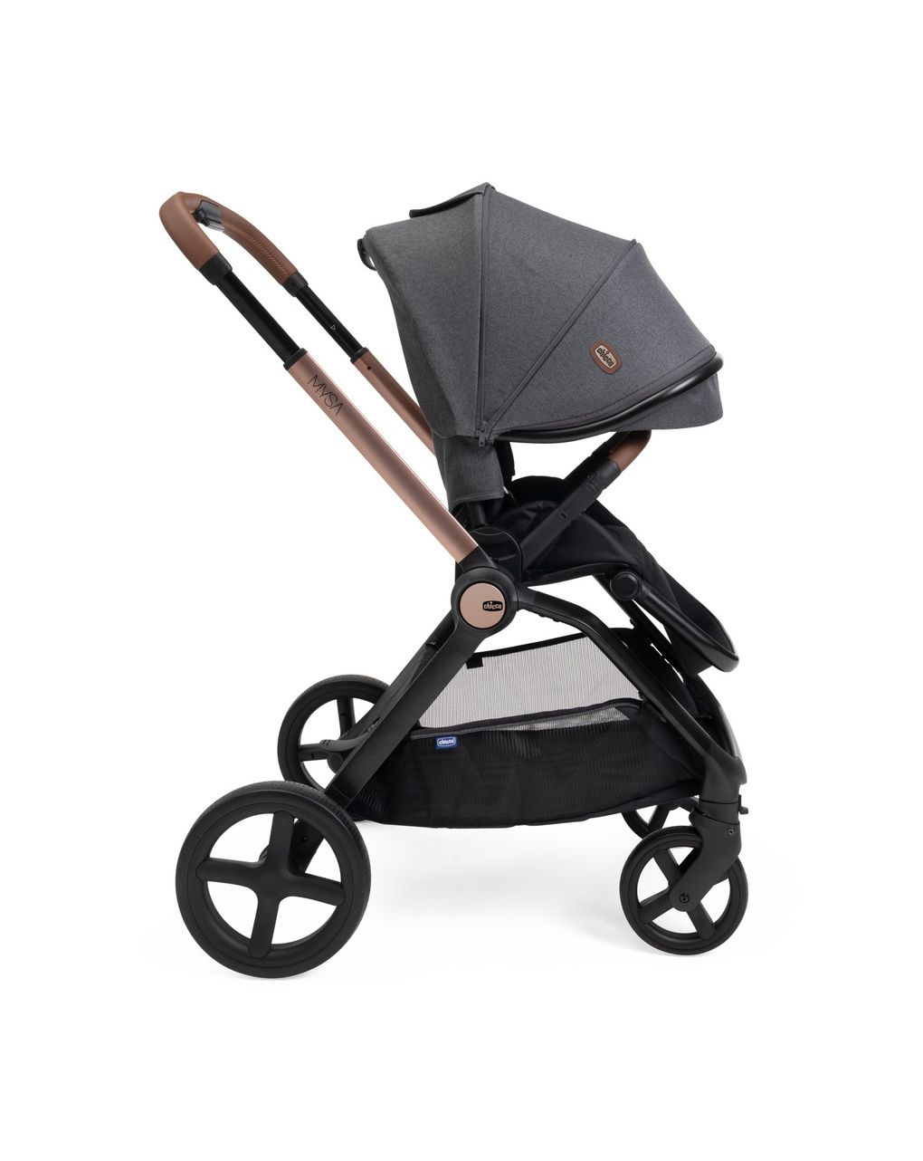Trio mysa flexi first seat - black satin - chicco