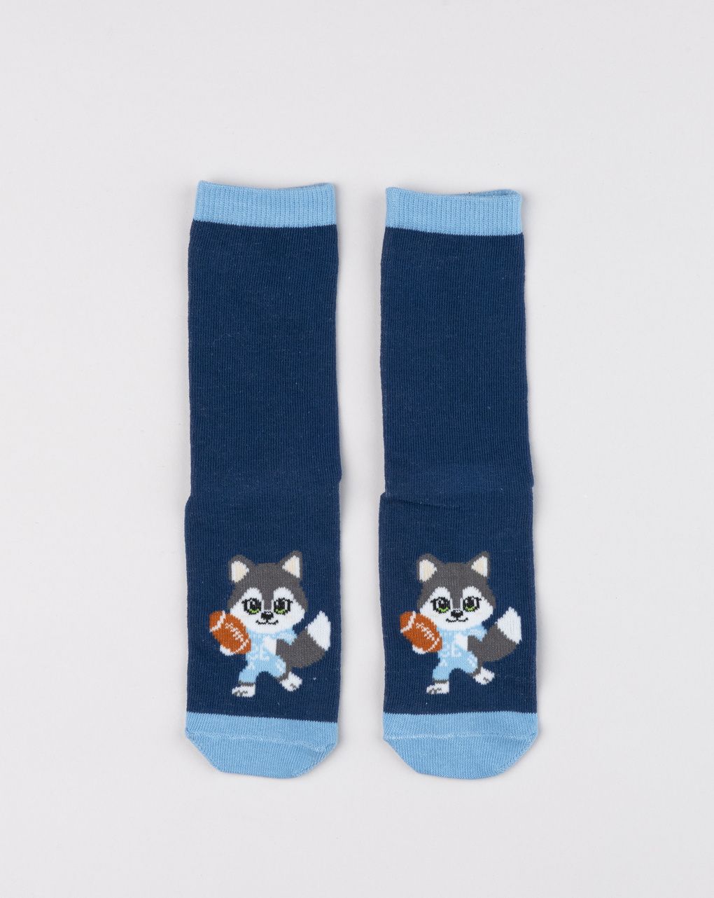 Antiscivolo bambino blu navy con husky sportivo