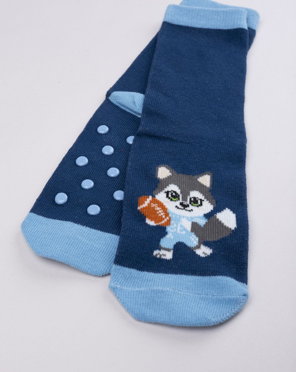 Antiscivolo bambino blu navy con husky sportivo