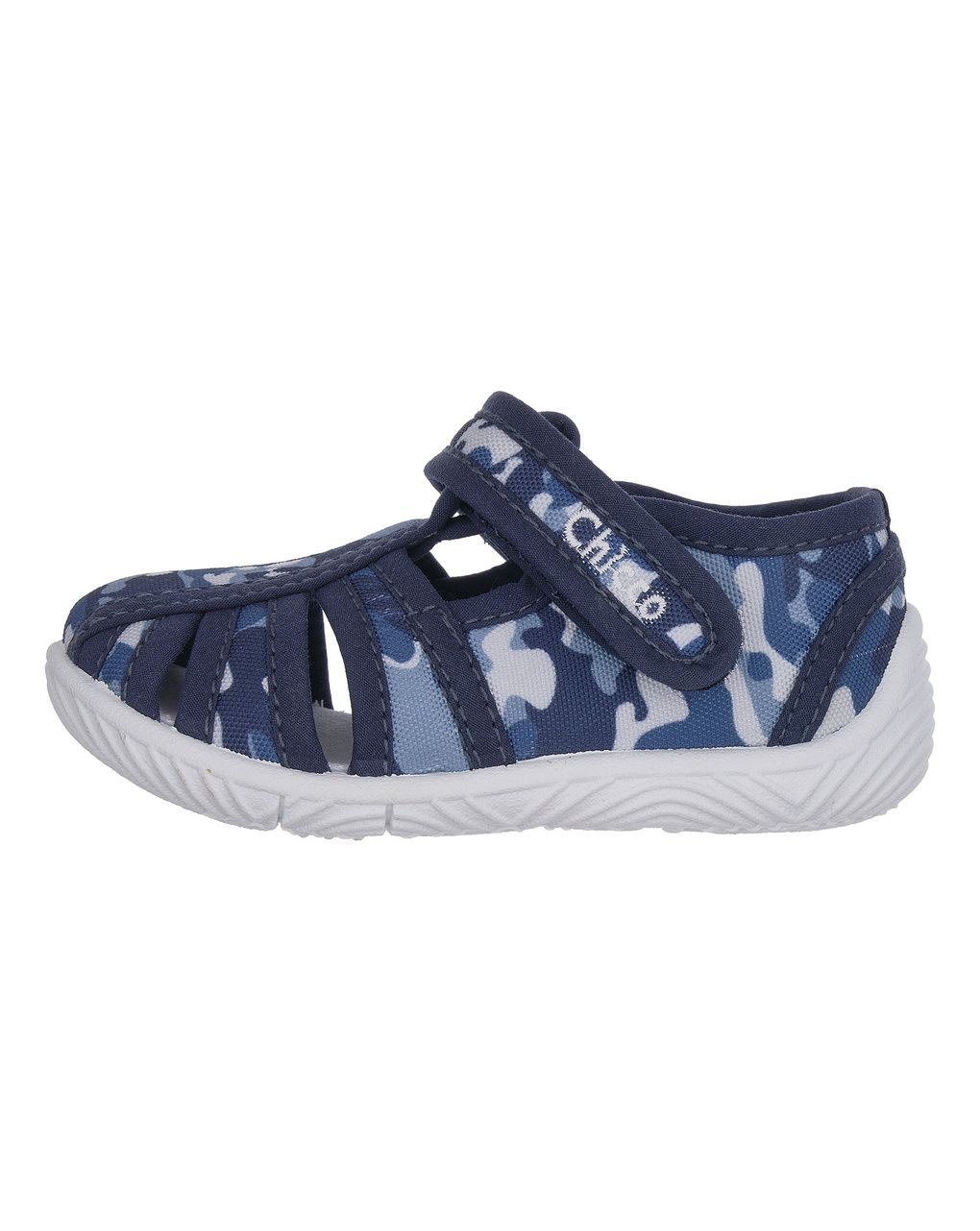 Pantofole bimbo blu con fantasia mimetica - chicco templar