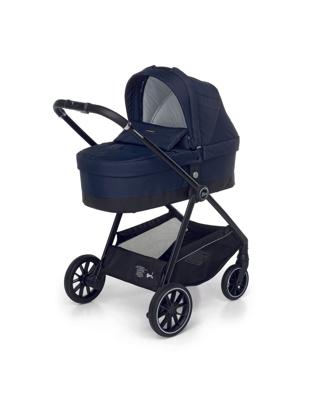 Trio divo + seggiolino rek grey+ adattatore - marine - foppapedretti