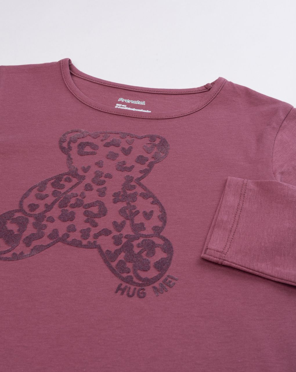 T-shirt bambina rosa scuro con stampa orso