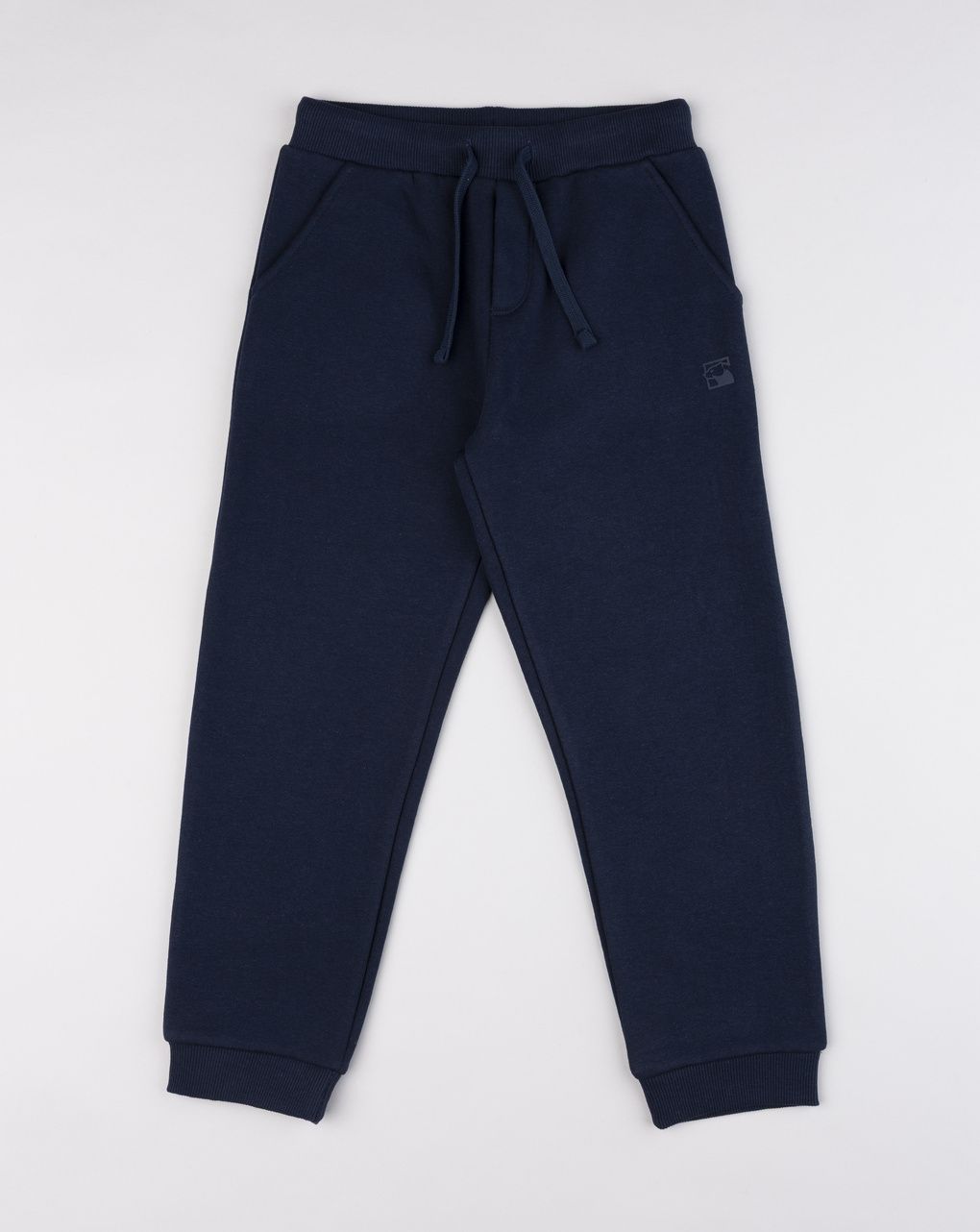 Pantaloni bambino blu notte felpati