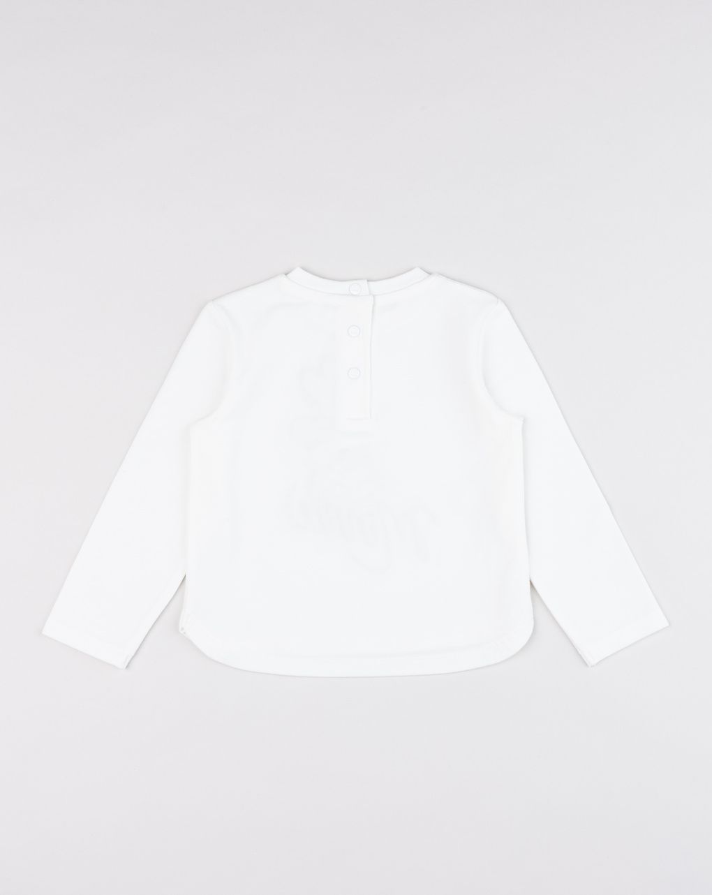 T-shirt bimba bianca a maniche lunghe con minnie