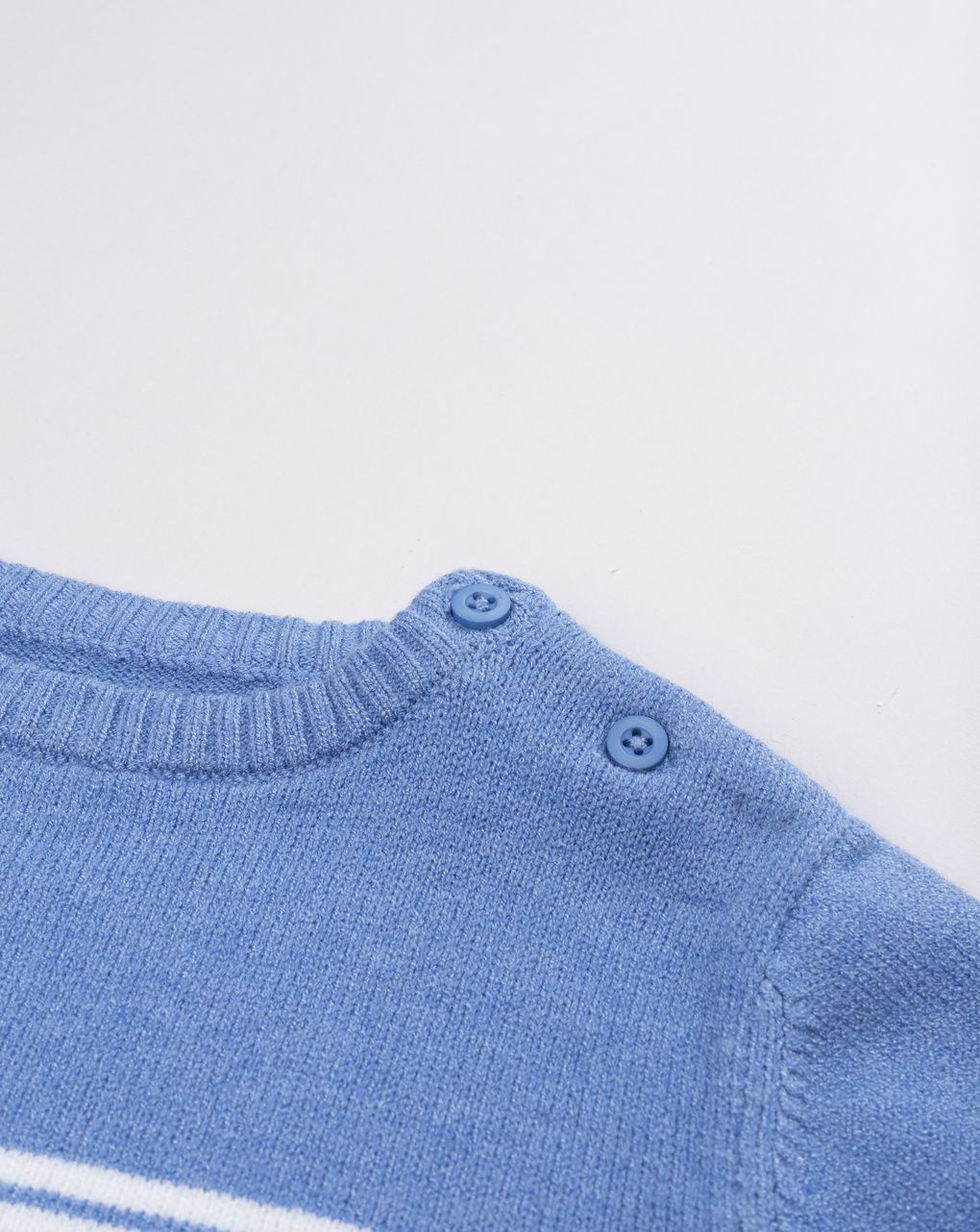 Maglia tricot bimbo blu trama orizzontale