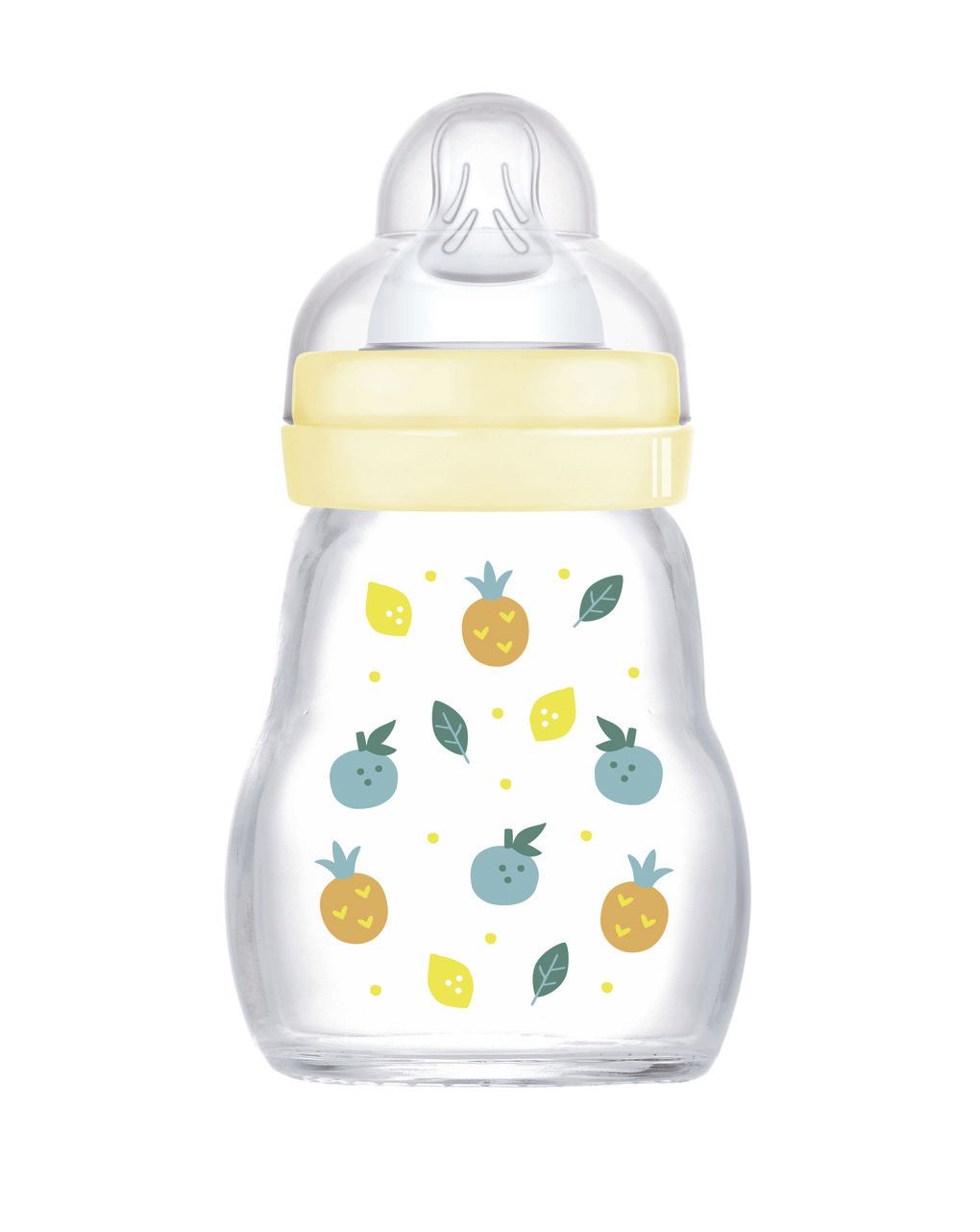 Mam biberon feel good 170 ml, biberon vetro pregiato resistente alle alte temperature, neutro