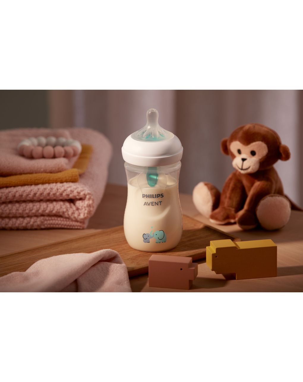 Biberon natural con tettarella a risposta naturale decorazione koala da 260ml 3-6m flusso 3 | senza bpa – philips avent
