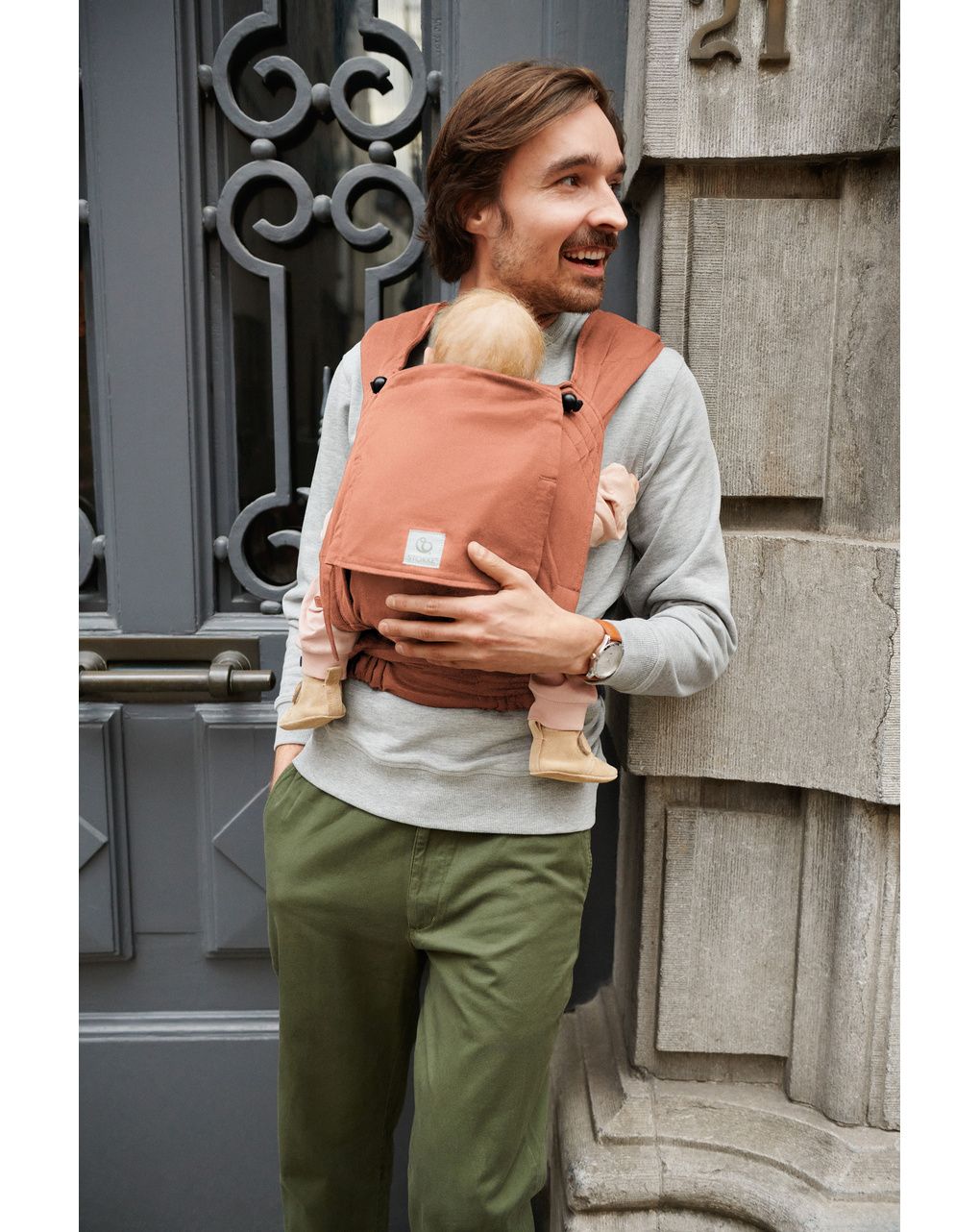 Marsupio limas™ - marsupio per neonati - terracotta - stokke