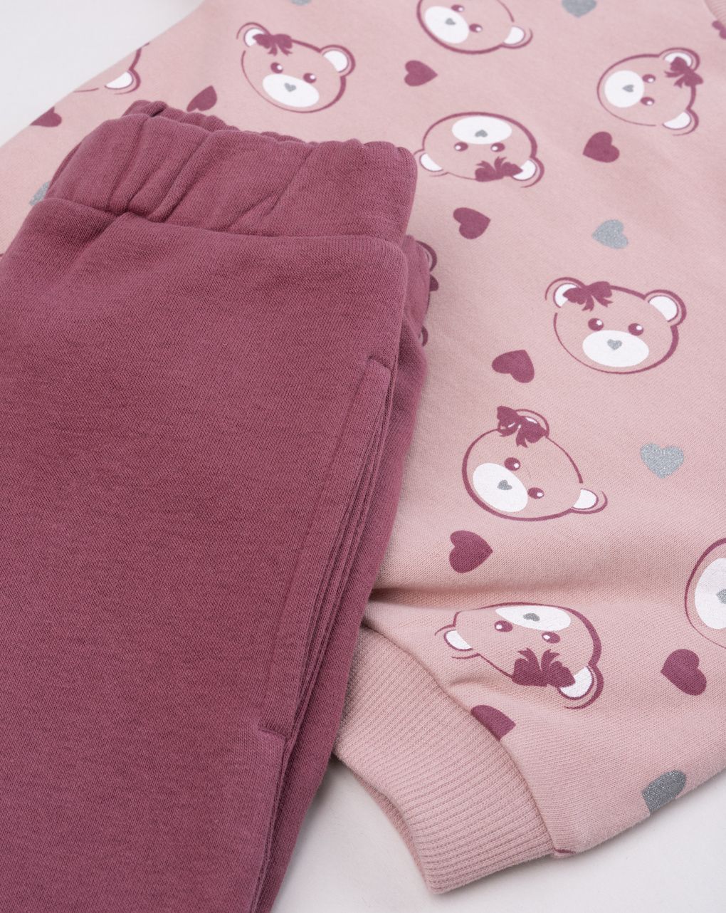 Completo bimba felpa e pantalone "orsetta"