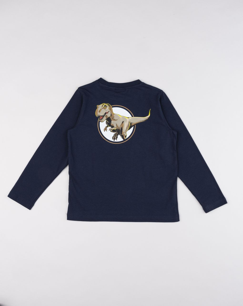 T-shirt bambino blu maniche lunghe jurassic world