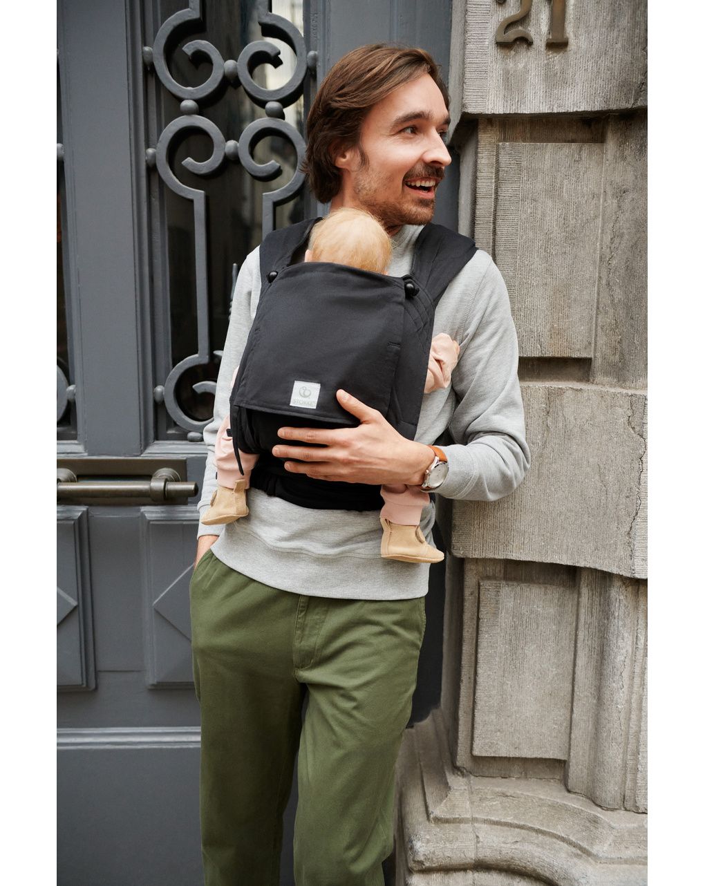 Marsupio limas™ - marsupio per neonati - nero - stokke