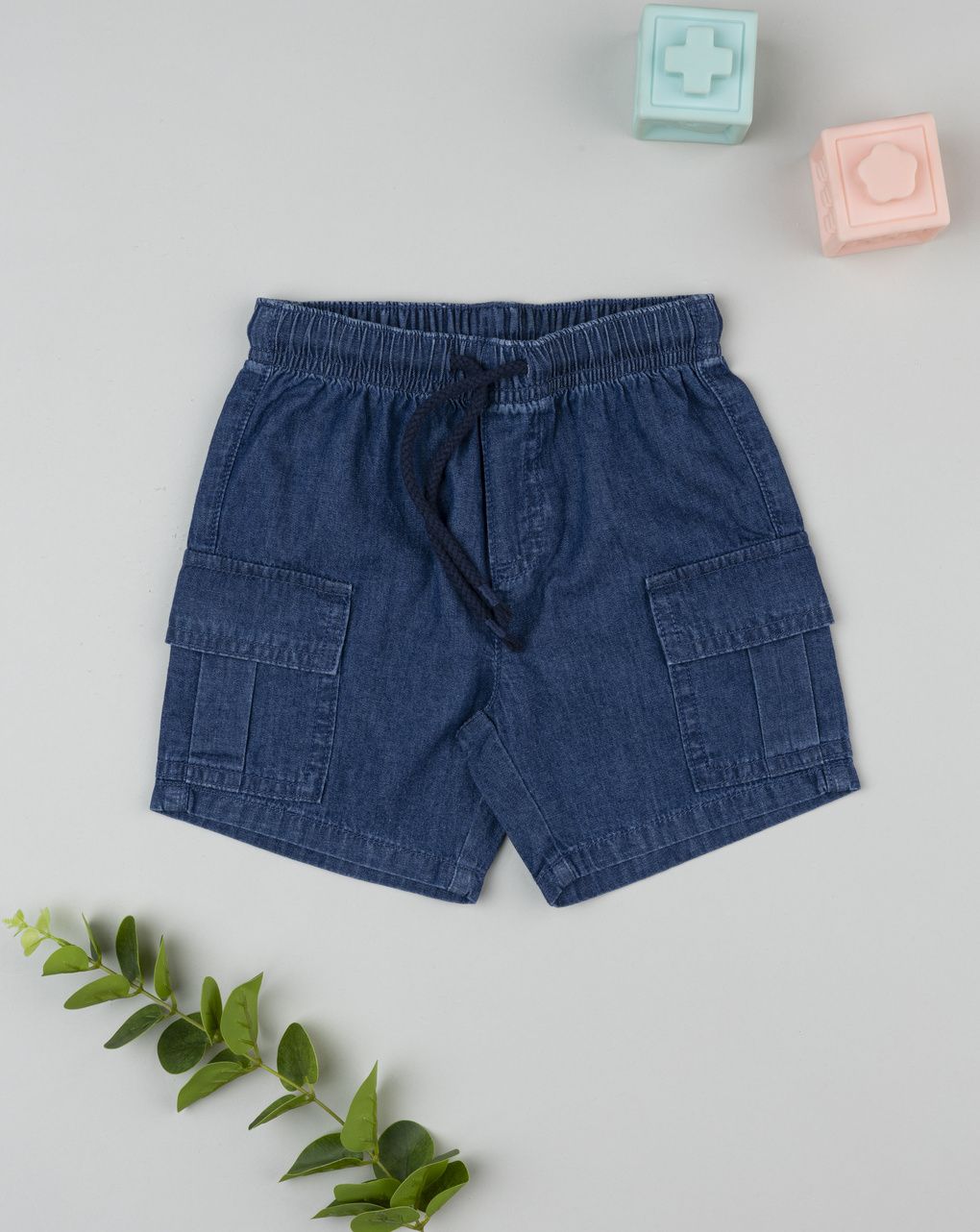 Bermuda bimbo blu denim e tasconi