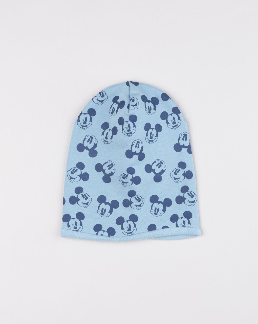 Berretto bambino mickey mouse azzurro felpato