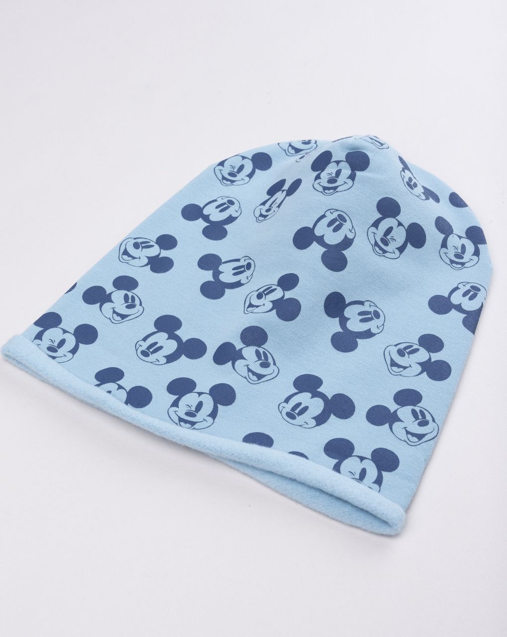 Berretto bambino mickey mouse azzurro felpato