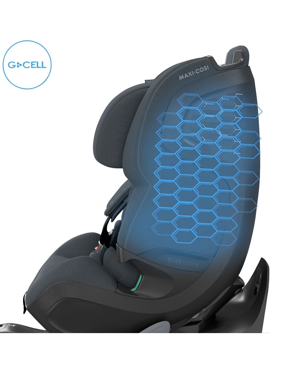 Seggiolino auto  pearl xl slide pro (61-150 cm) authentic graphite - maxi-cosi