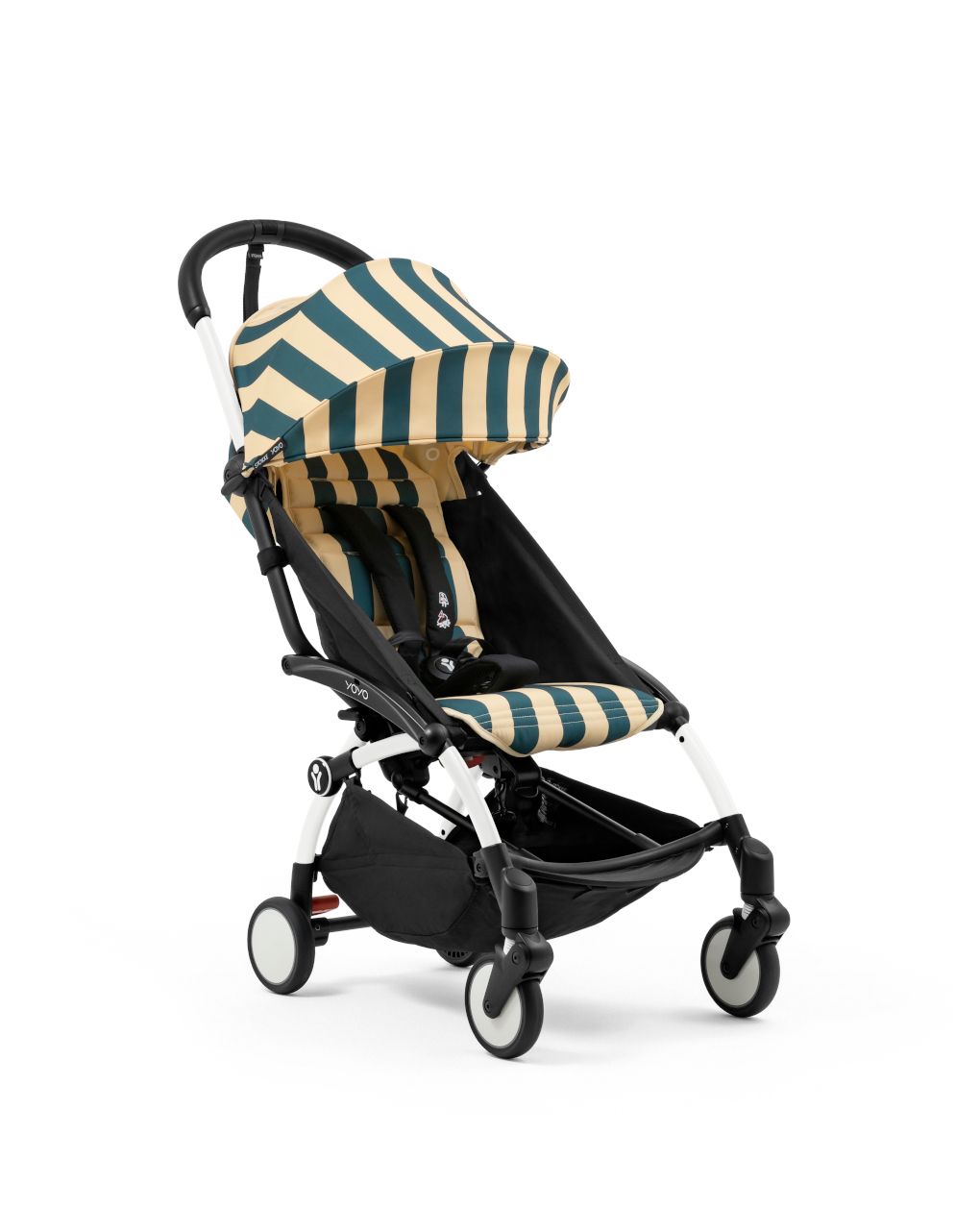 Passeggino con telaio white e rivestimento colorato 6+ riviera monaco - stokke® yoyo®
