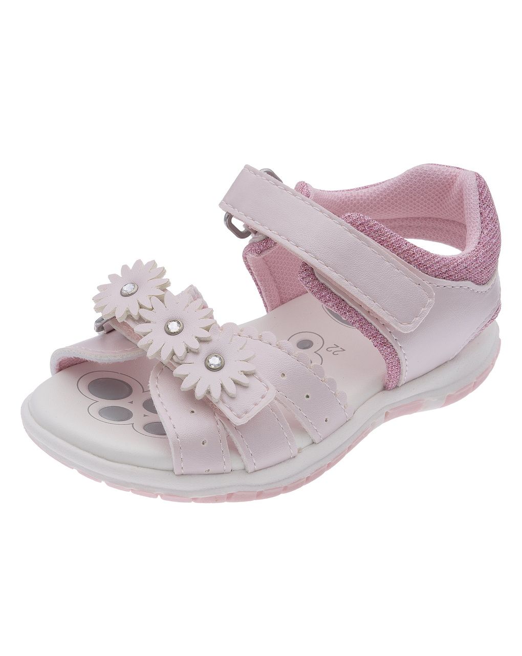 Sandalo bimba rosa con fiori - chicco felicia