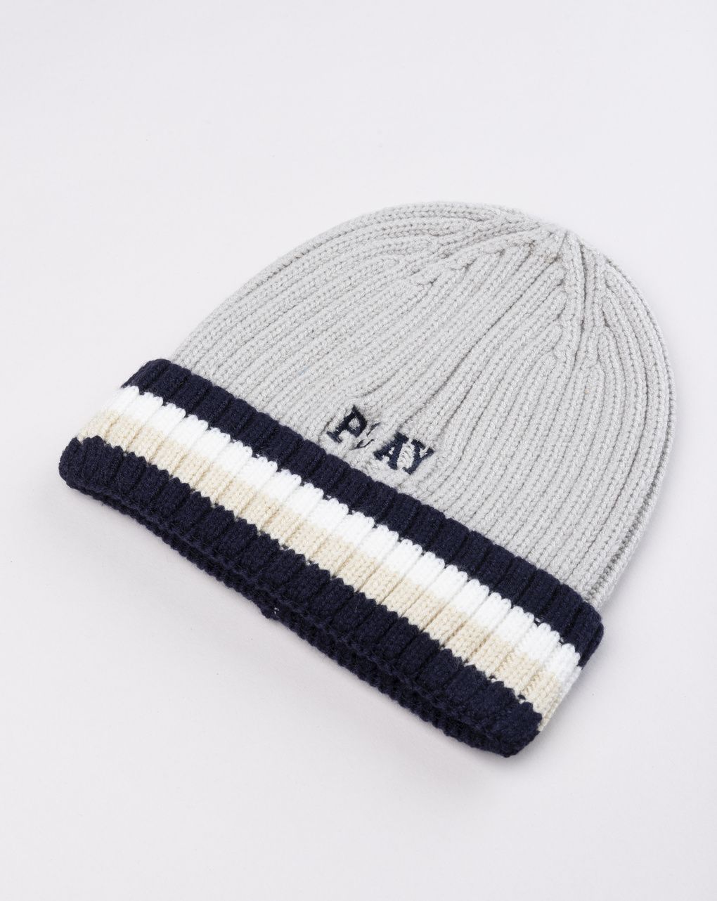 Cappellino tricot bimbo con ricamo sul davanti
