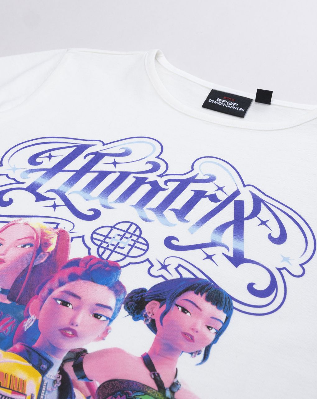 T-shirt bianca bambina k-pop "huntrix group"
