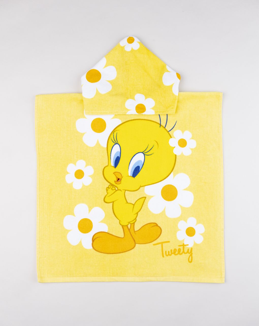 Poncho mare bimba tweety con cappuccio