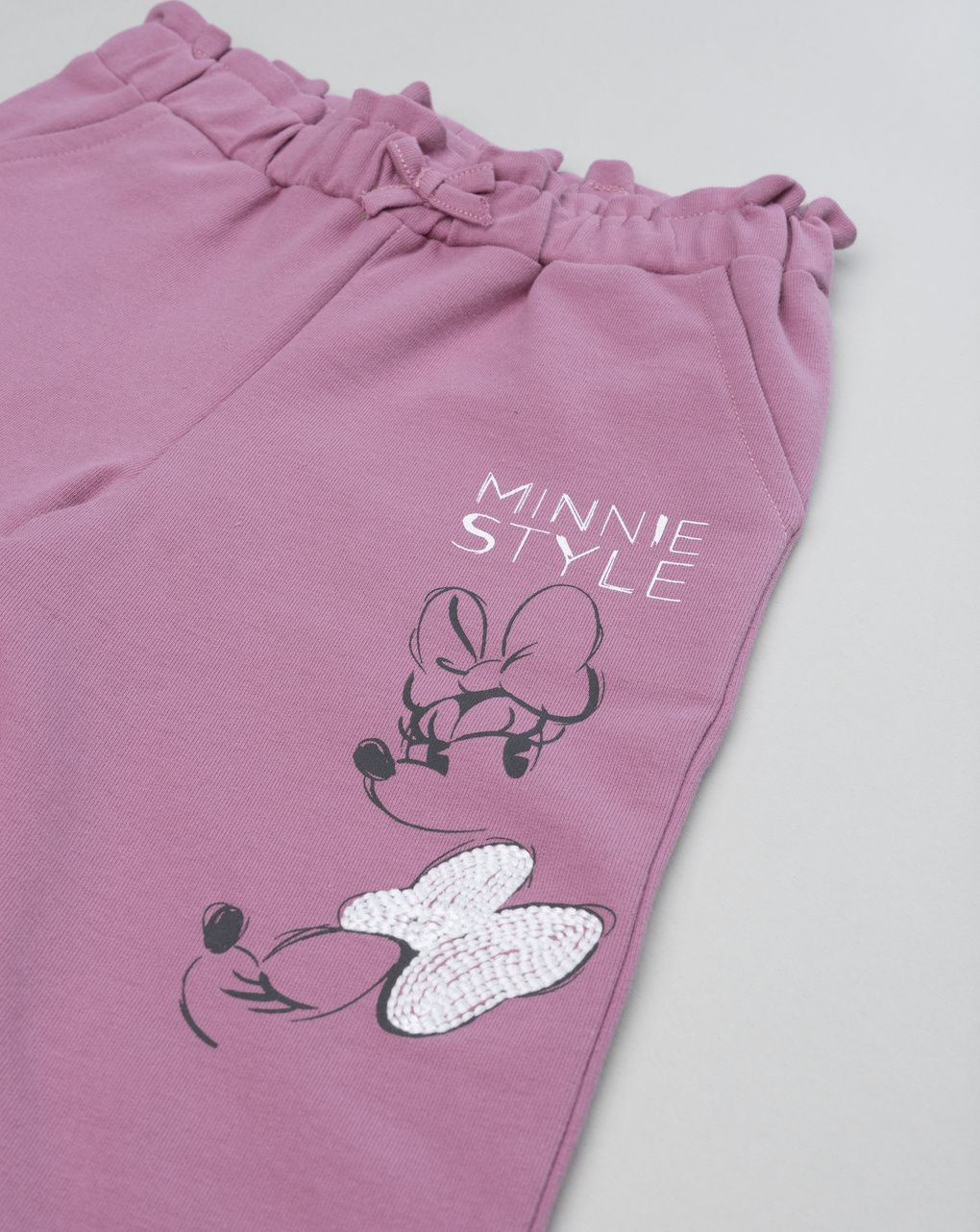 Pantalone bimba rosa con stampa disney minnie