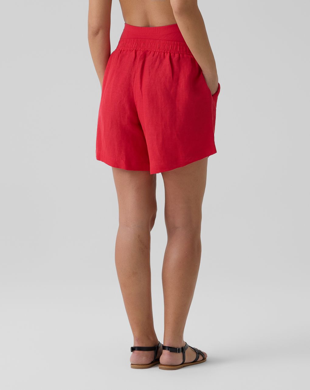 Shorts rossi premaman con fascia alta