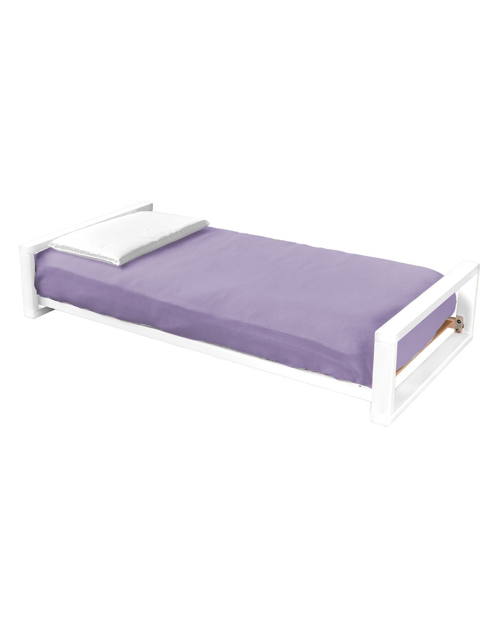 Letto infinito bianco con tessile muslin lilla - italbaby