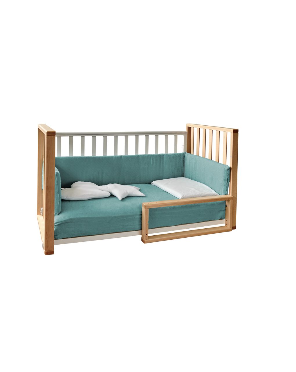Letto infinito naturale-bianco contessile muslin eucalipto - italbaby
