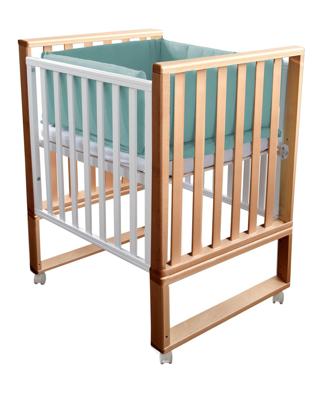Letto infinito naturale-bianco contessile muslin eucalipto - italbaby