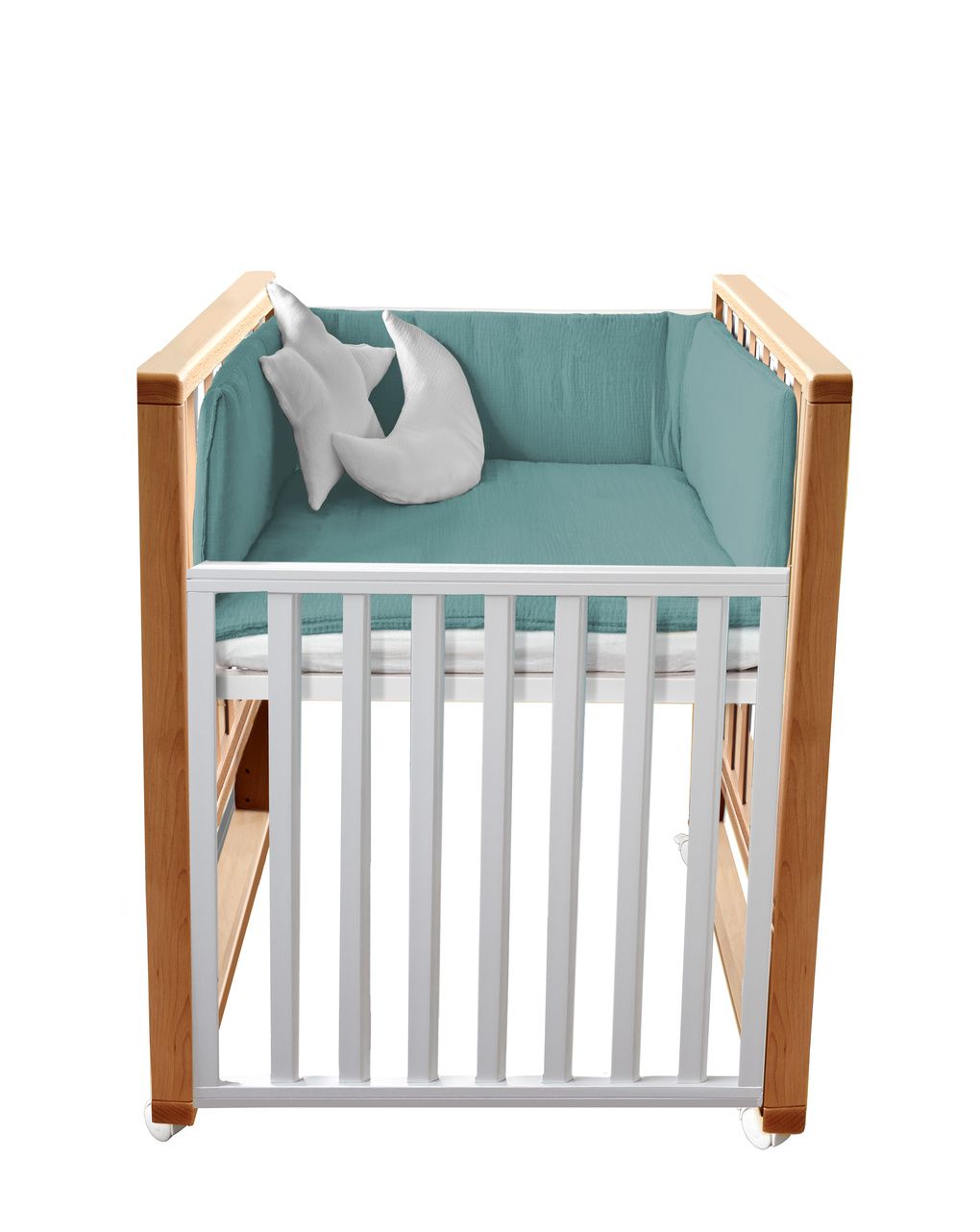 Letto infinito naturale-bianco contessile muslin eucalipto - italbaby