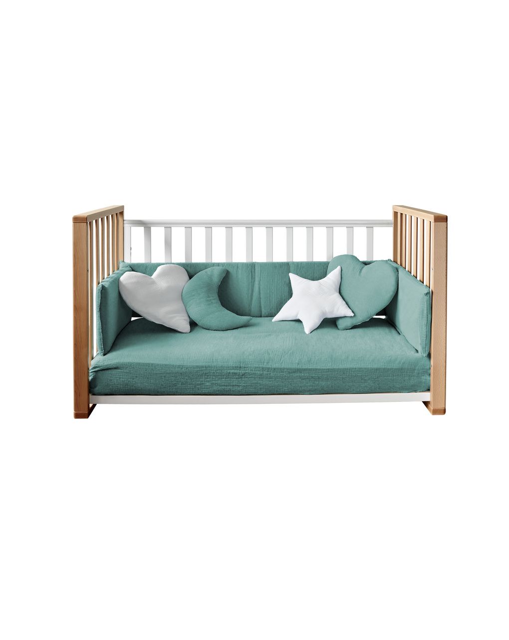 Letto infinito naturale-bianco contessile muslin eucalipto - italbaby