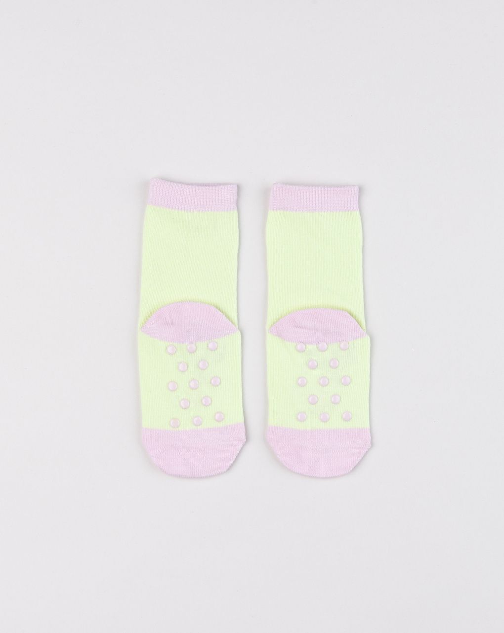 Antiscivolo bimba verde/rosa  coniglietto e cuori