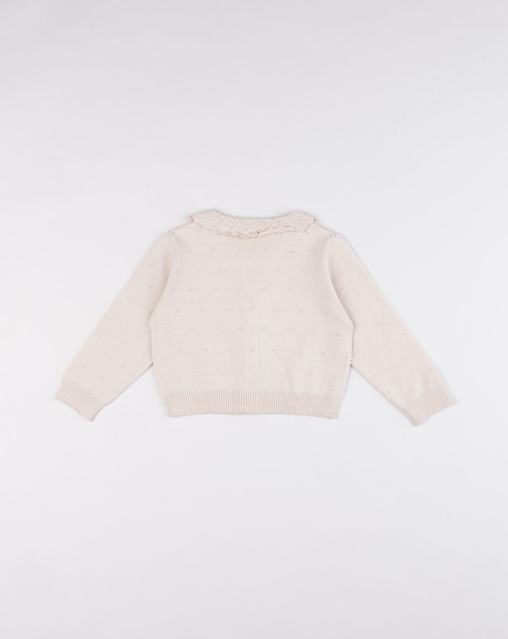 Cardigan tricot beige bimba bottoni classici