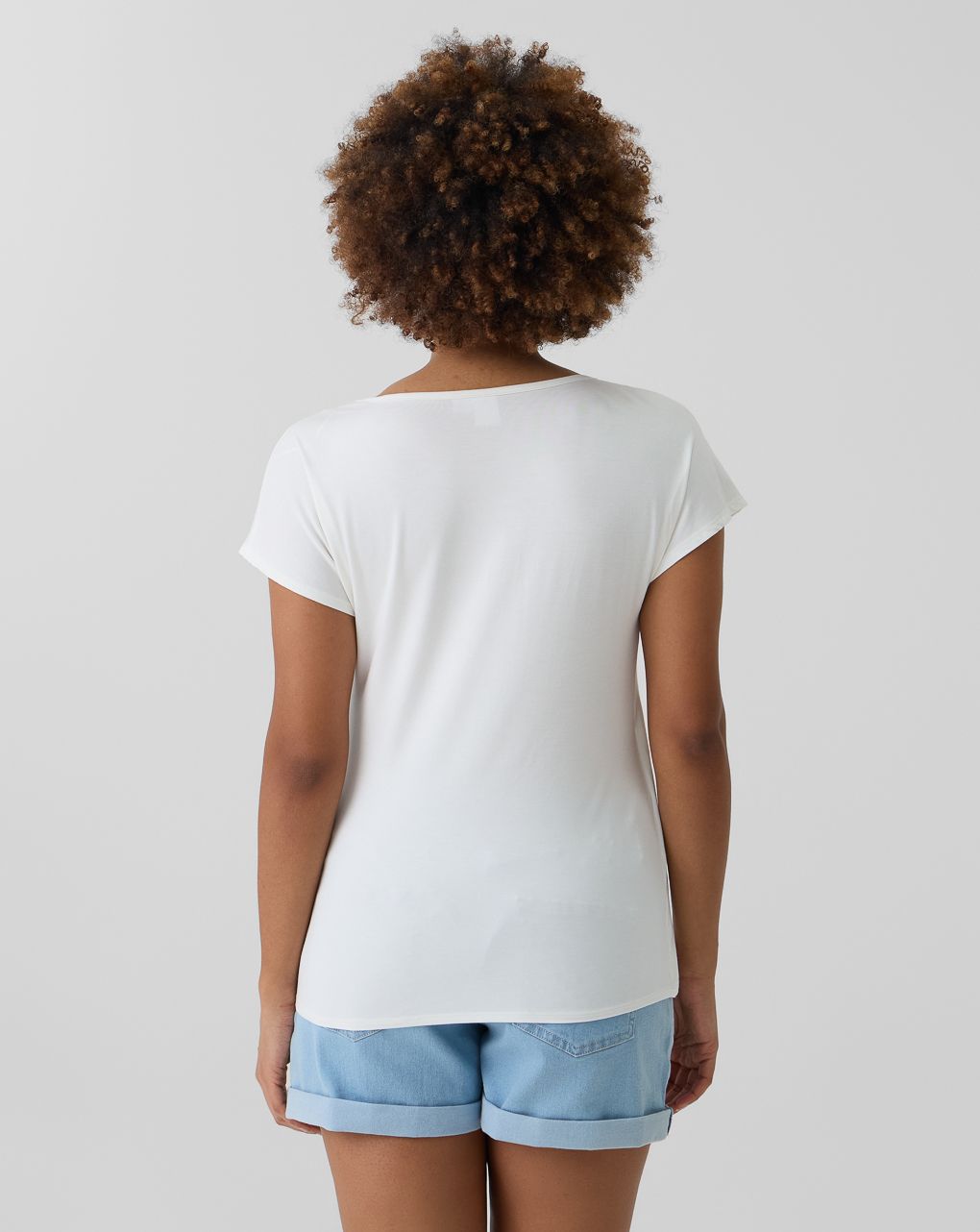 T-shirt allattamento mezza manica bianca