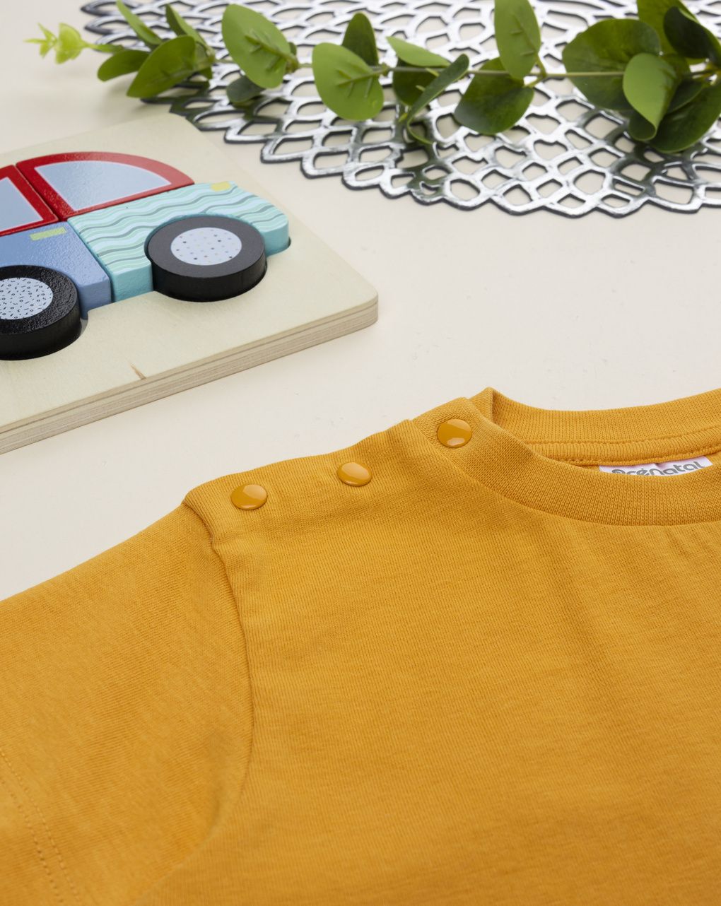 Pigiama due pezzi bimbo arancio/blu macchine