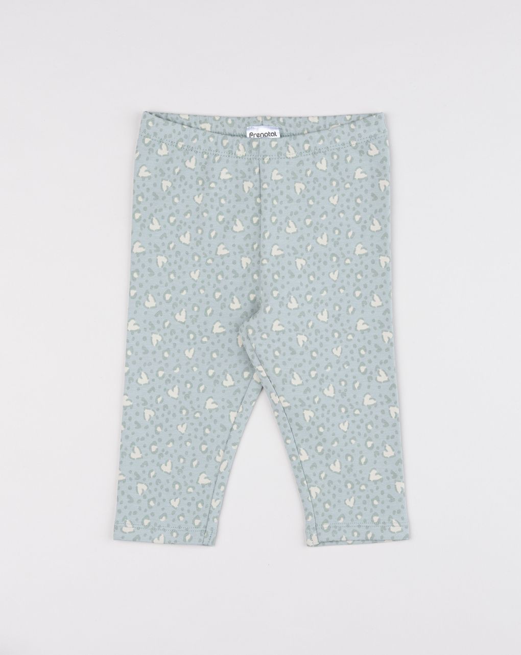 Leggings bimba verde chiaro fantasia cuori