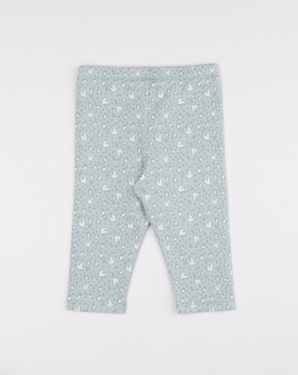 Leggings bimba verde chiaro fantasia cuori