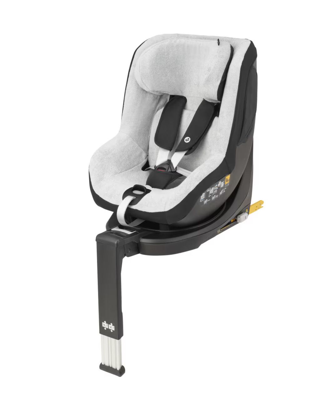 Fodera estiva per seggiolino auto  mica eco bianca in cotone biologico - maxi-cosi