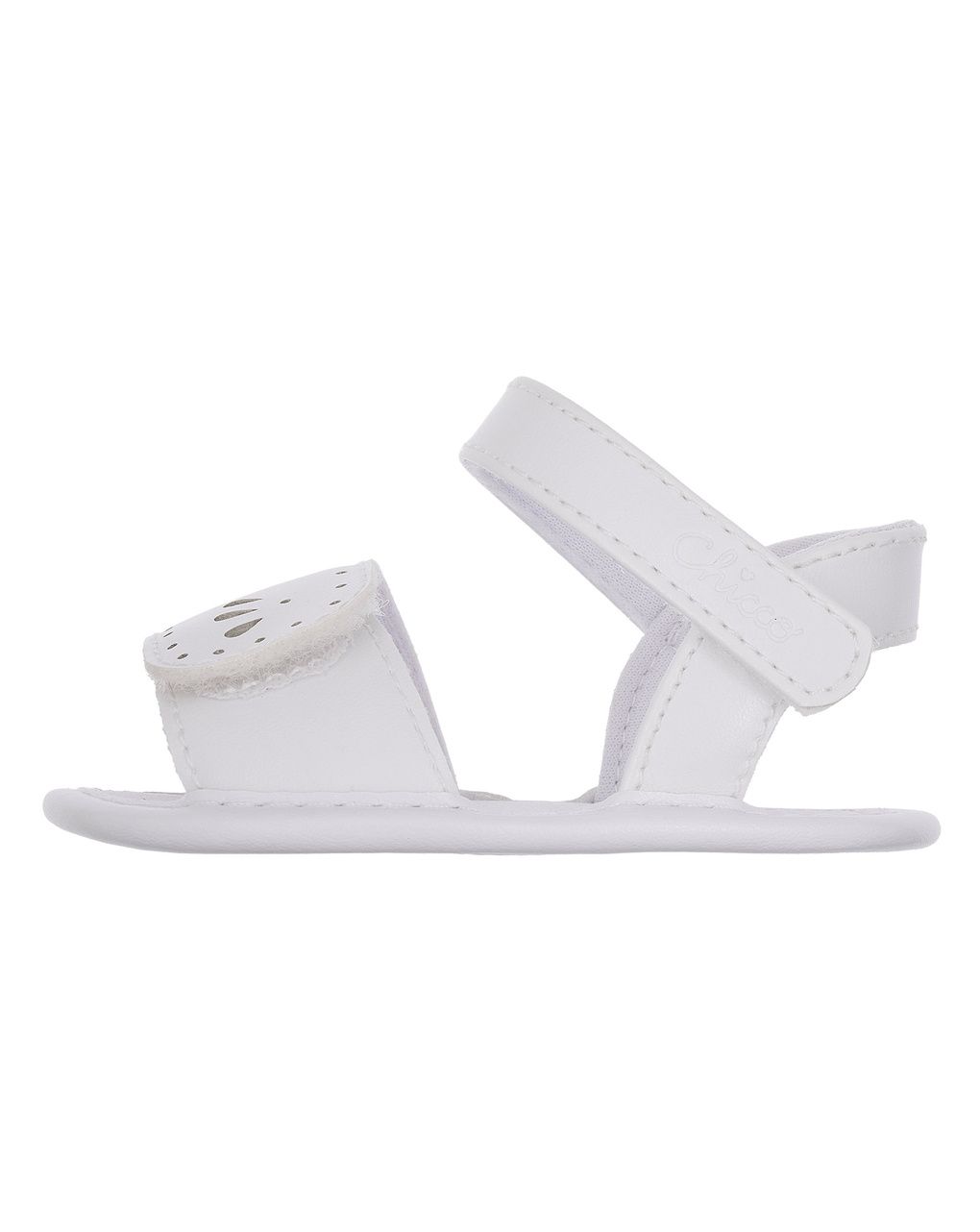 Sandalo elegante laserato neonata bianco - chicco numa